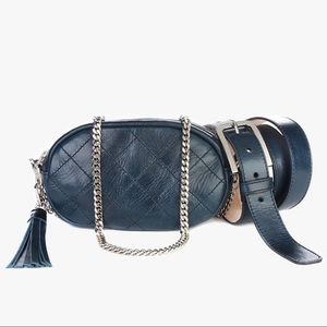 Navy Brave Venice Nappa belt bag - Made in Canada - Like new